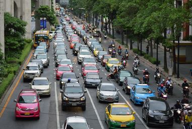 variety of busy traffic