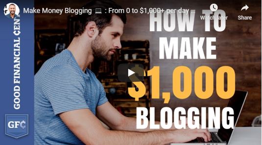 make $1,000 blogging as a business