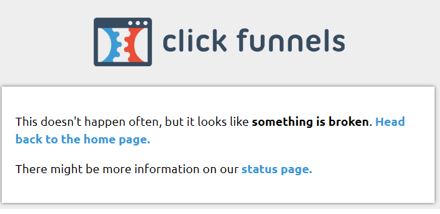 fix clickfunnels error something is broken